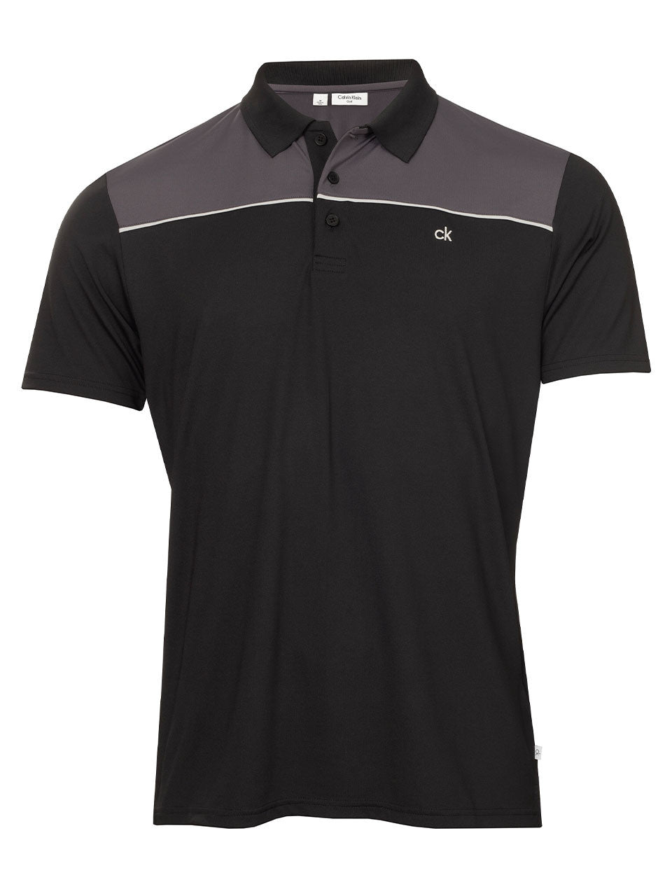 Calvin Klein Baltimore Colour Block Polo - Black/Charcoal