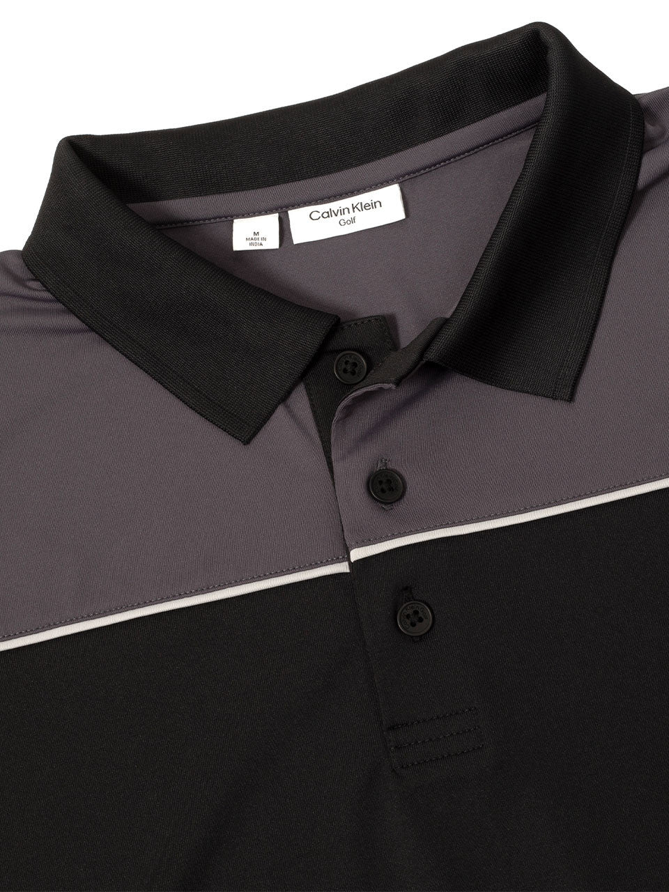 Calvin Klein Baltimore Colour Block Polo - Black/Charcoal
