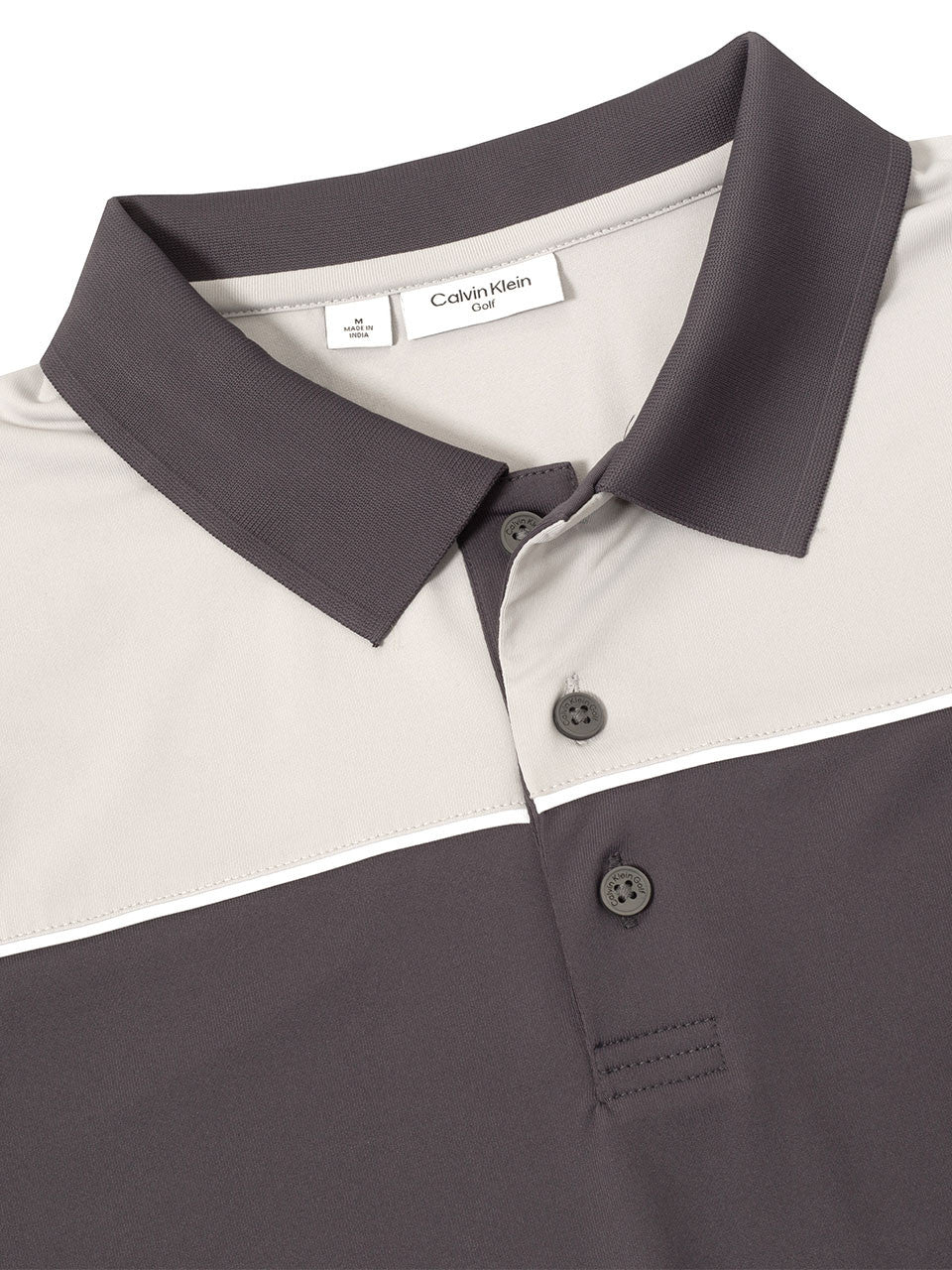 Calvin Klein Baltimore Colour Block Polo - Charcoal/Silver