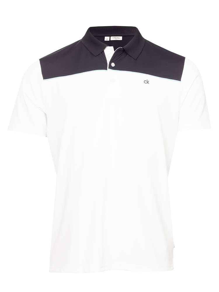 Calvin Klein Baltimore Colour Block Polo - White/Navy
