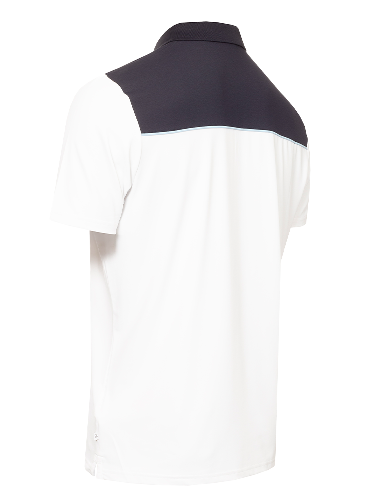 Calvin Klein Baltimore Colour Block Polo - White/Navy