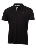 Calvin Klein Cotton Blend Quad Polo - Black