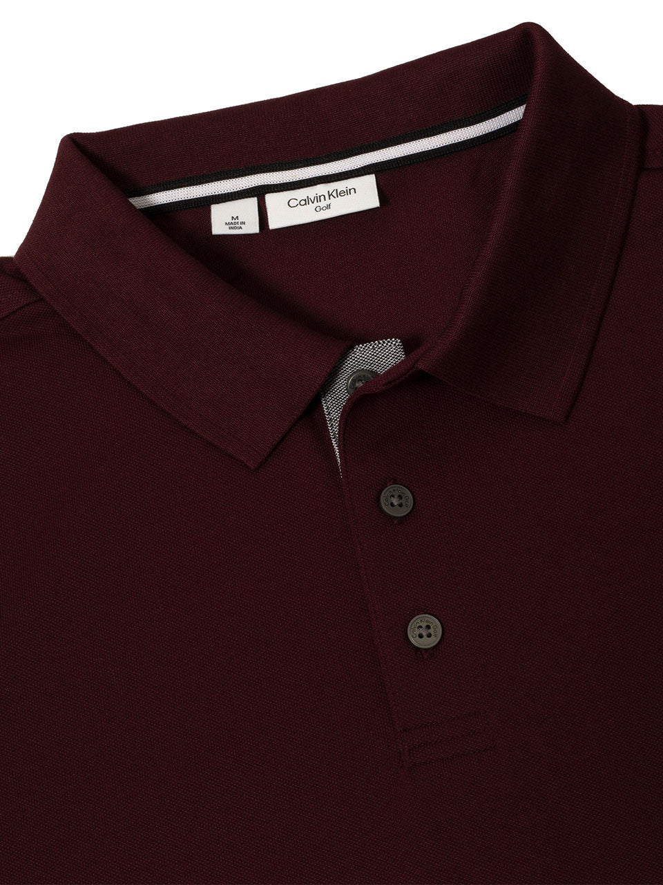 Calvin Klein Cotton Blend Quad Polo - Blackberry