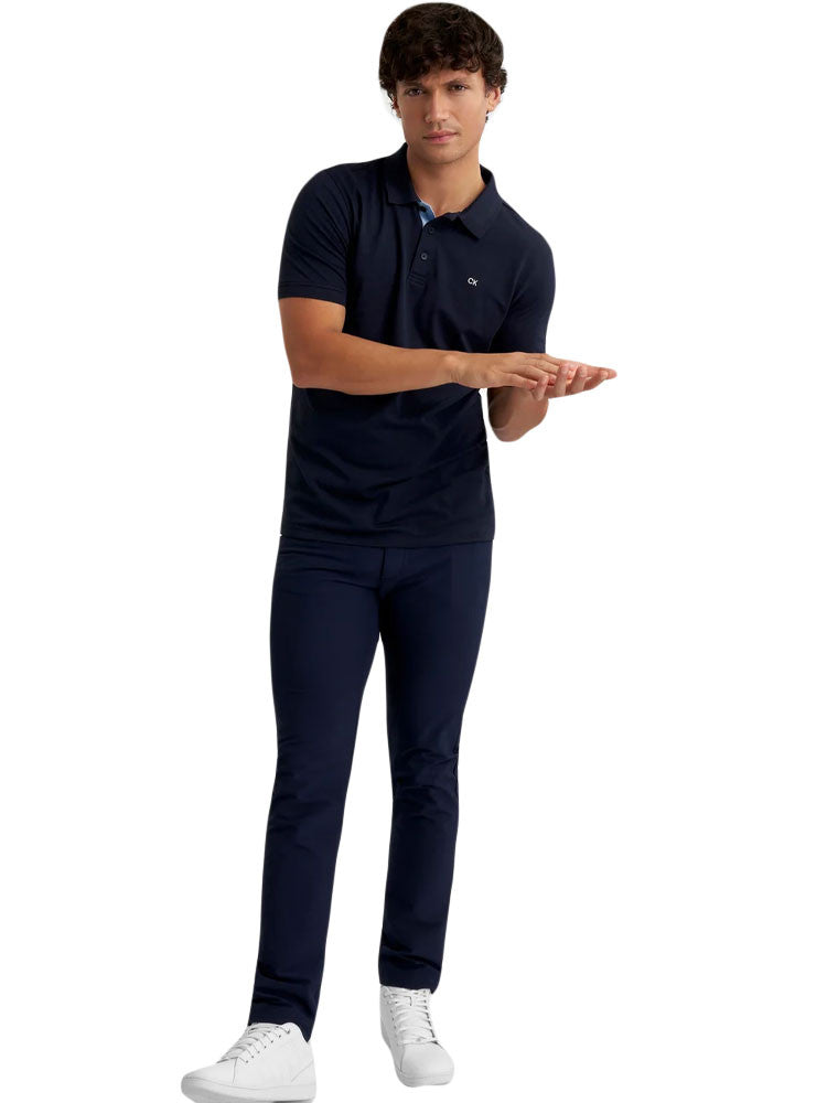 Calvin Klein Cotton Blend Quad Polo - French Navy