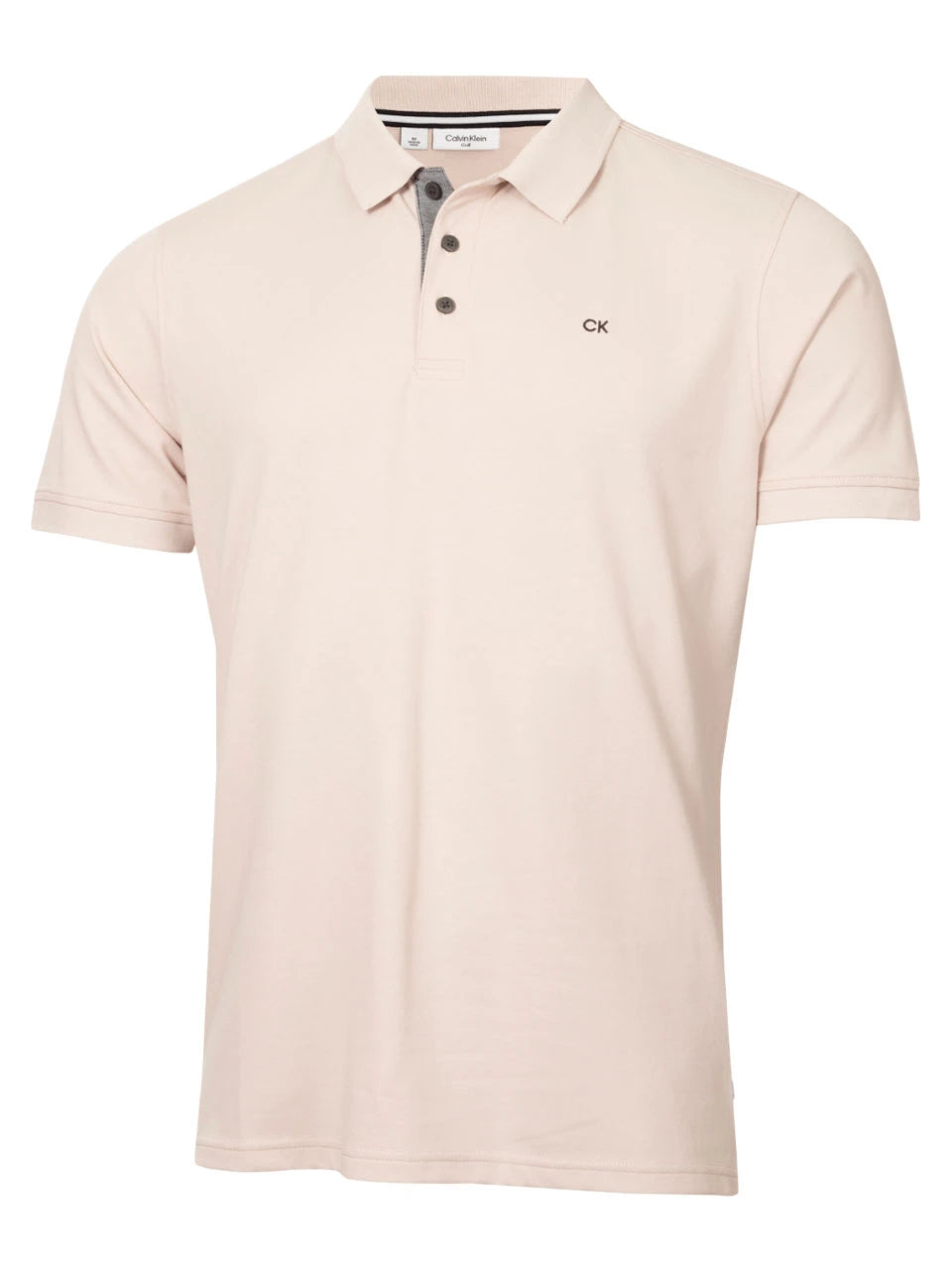 Calvin Klein Cotton Blend Quad Polo - Stone