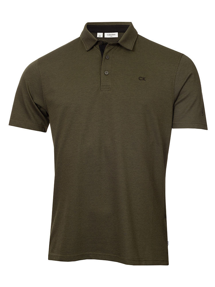 Calvin Klein Cotton Blend Uni Polo - Olive Oxford