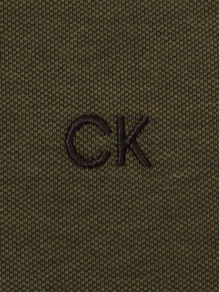 Calvin Klein Cotton Blend Uni Polo - Olive Oxford