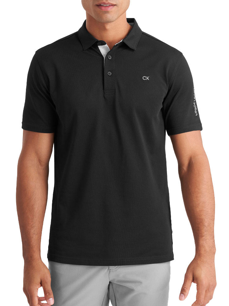 Calvin Klein Cotton Blend Uni Polo - Black