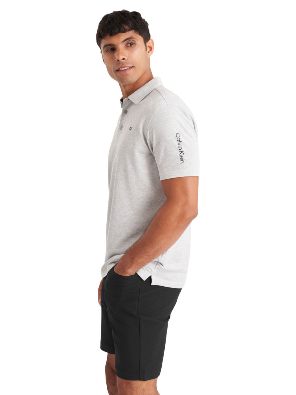 Calvin Klein Cotton Blend Uni Polo - Silver