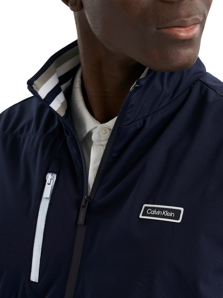 Calvin Klein Deerpark Lightweight Full Zip Gilet - Navy