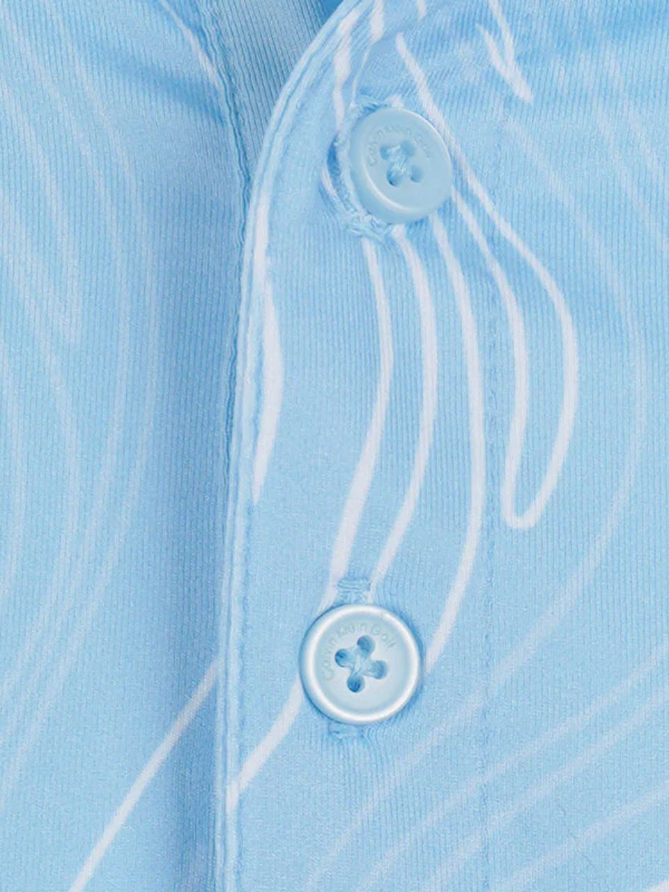 Calvin Klein Marble Print Polo Shirt - Blue Bell