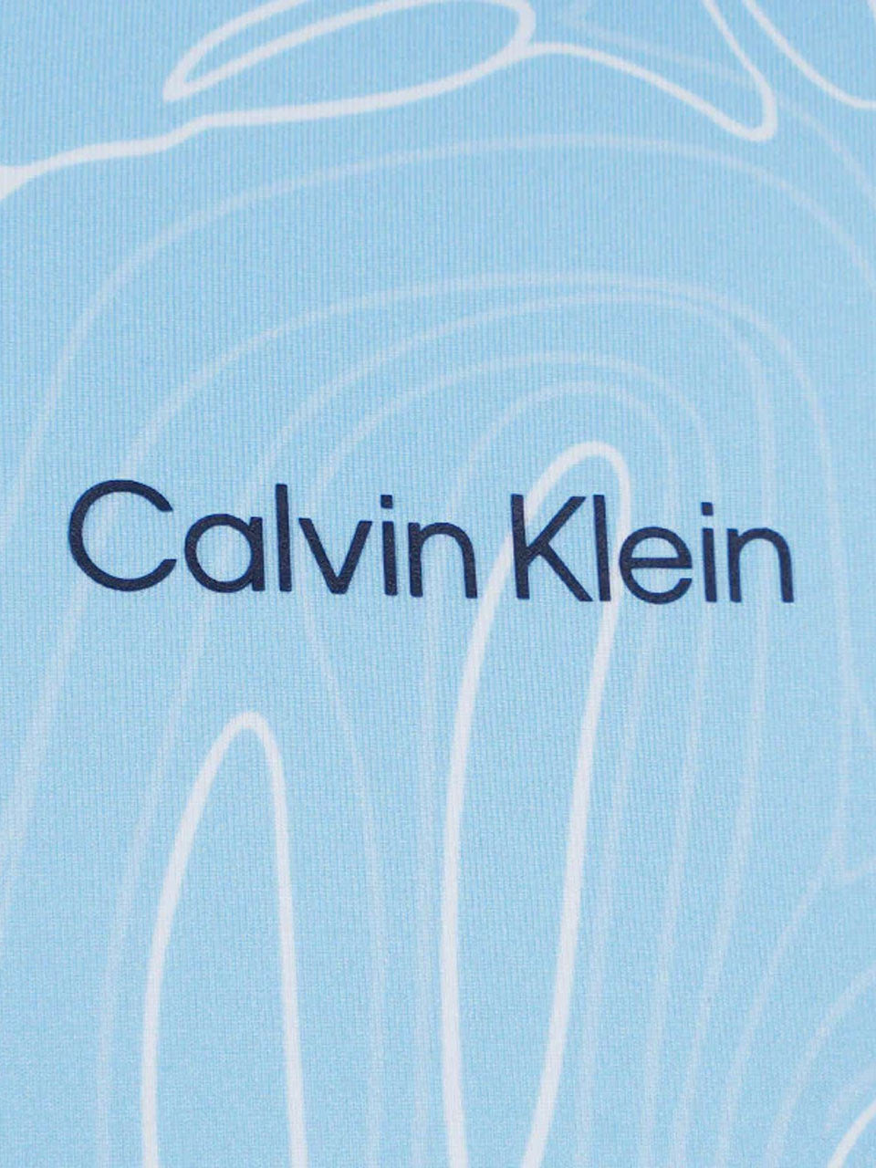 Calvin Klein Marble Print Polo Shirt - Blue Bell
