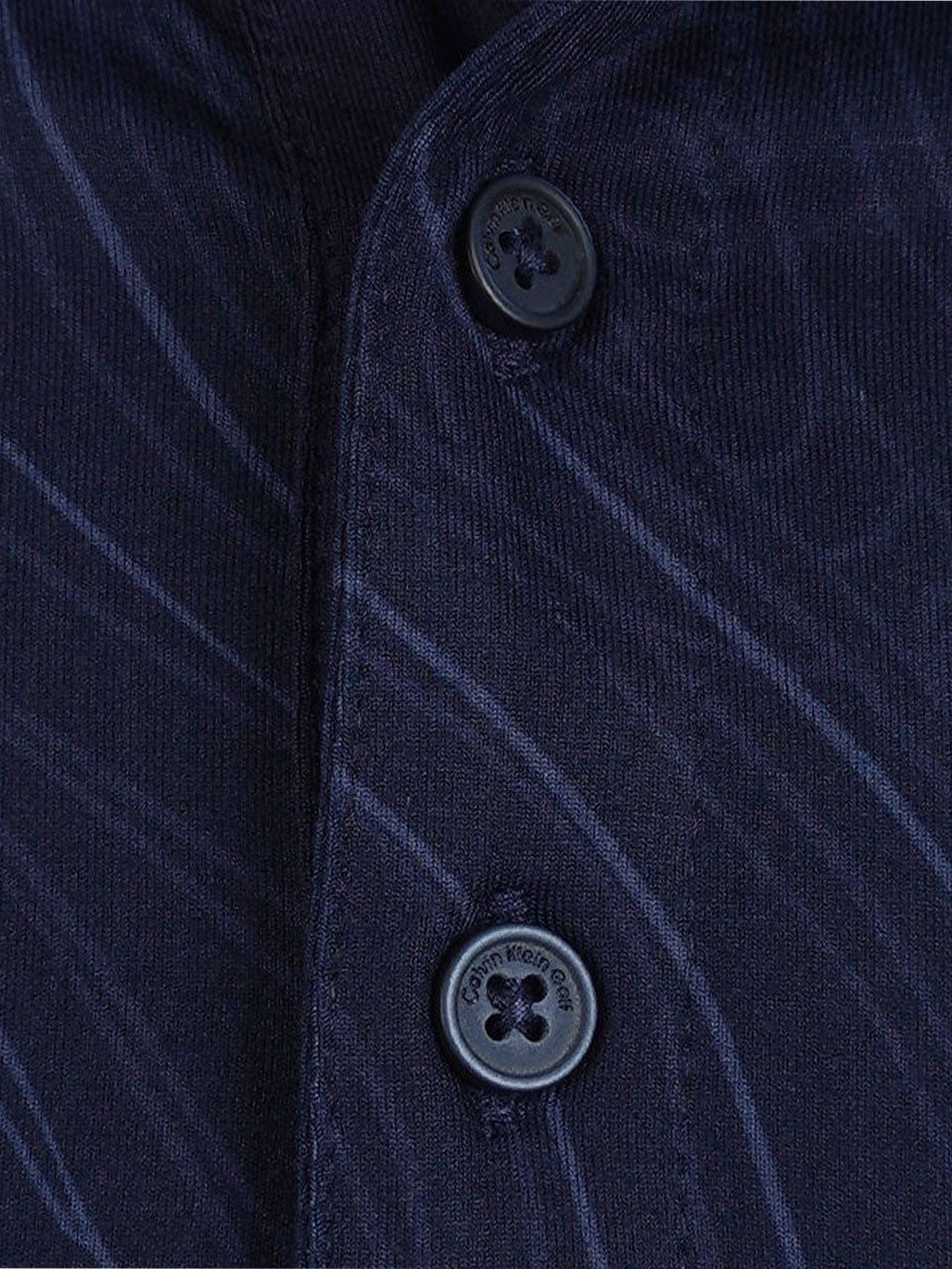 Calvin Klein Marble Print Polo Shirt - Navy
