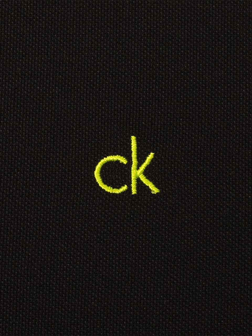 Calvin Klein Mason Cotton Blend Polo - Black/Lime