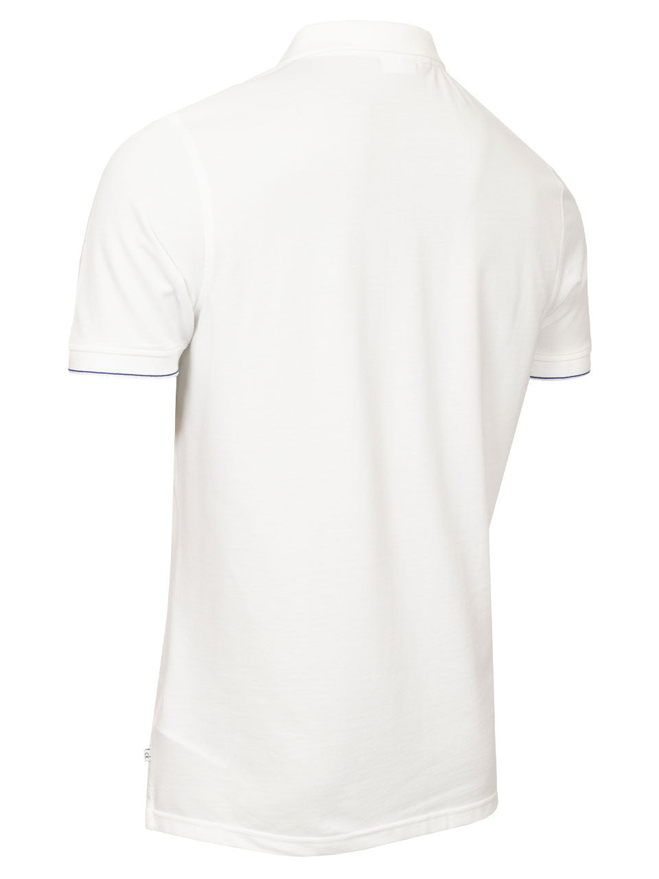 Calvin Klein Mason Cotton Blend Polo - White/Cobalt