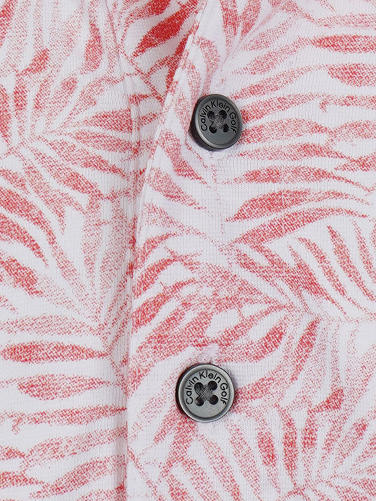 Calvin Klein Palm Printed Polo - Peach