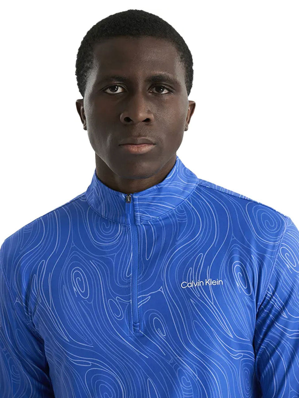 Calvin Klein Printed Newport Half Zip - Sapphire