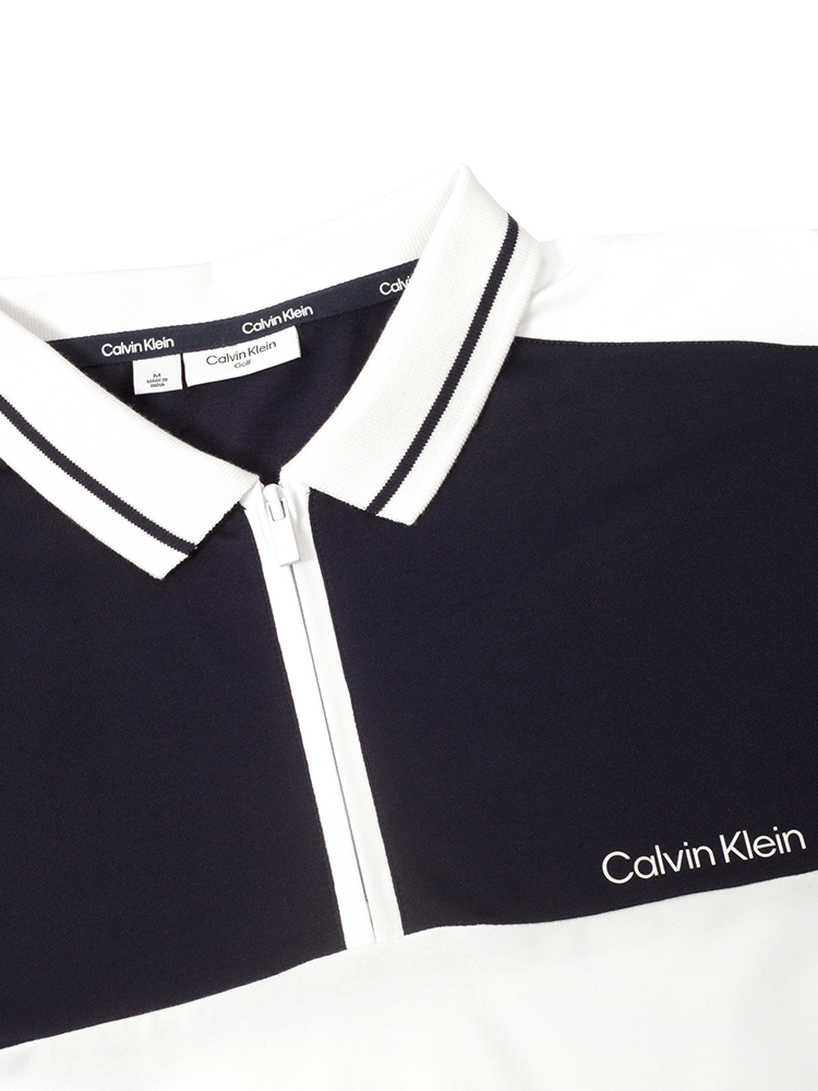Calvin Klein Springhill Colourblock Polo Shirt - White