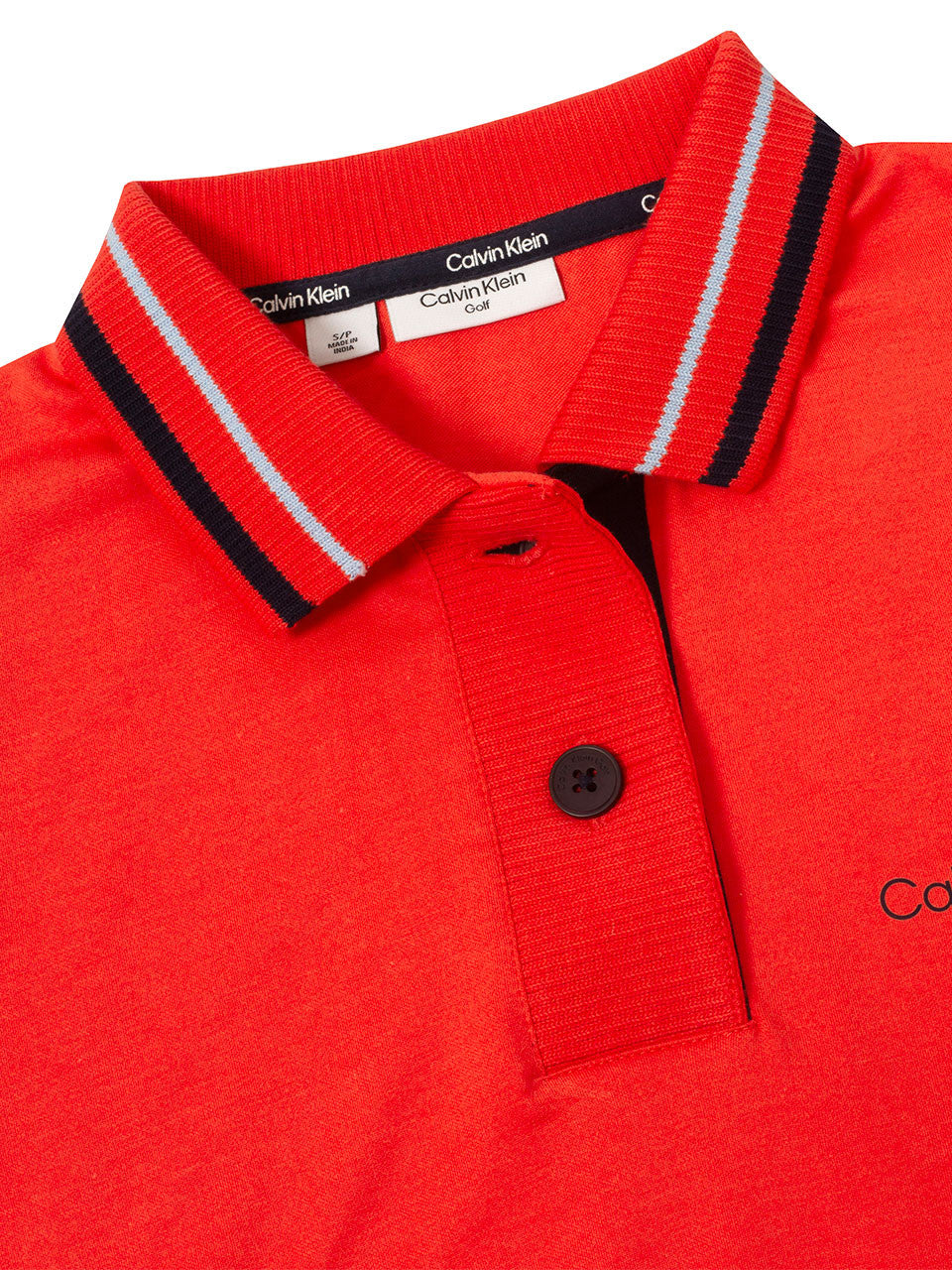 Calvin Klein Womens Alina Short Sleeve Polo - Coral Red