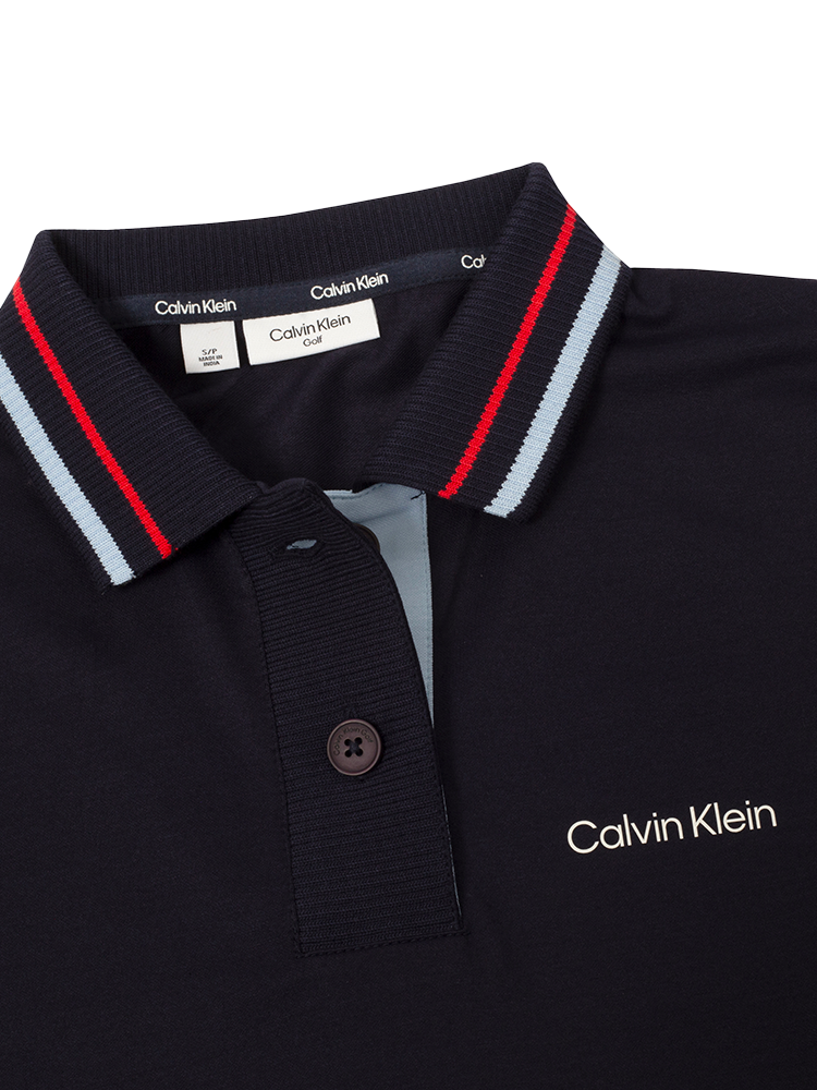 Calvin Klein Womens Alina Short Sleeve Polo - Navy