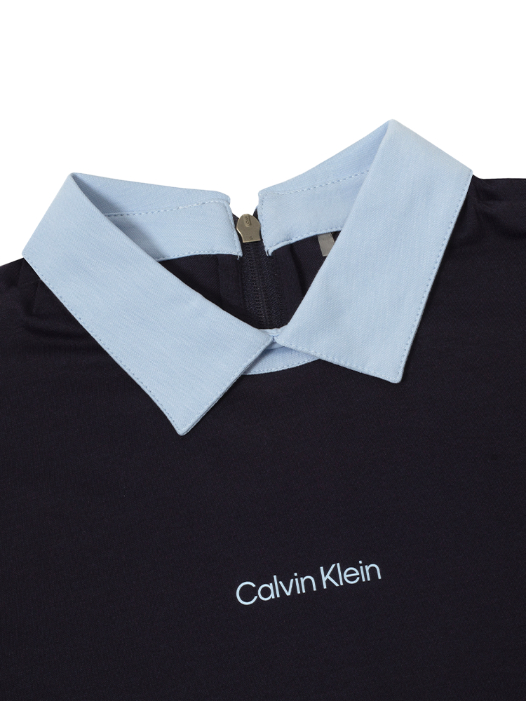 Calvin Klein Womens Brooke Short Sleeve Polo - Navy