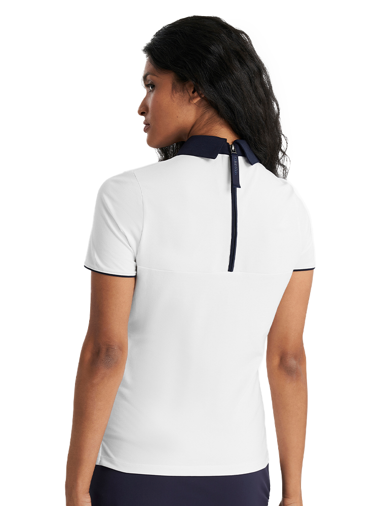 Calvin Klein Womens Brooke Short Sleeve Polo - White
