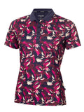 Calvin Klein Womens Brushstroke Printed Polo - Brushstroke Print