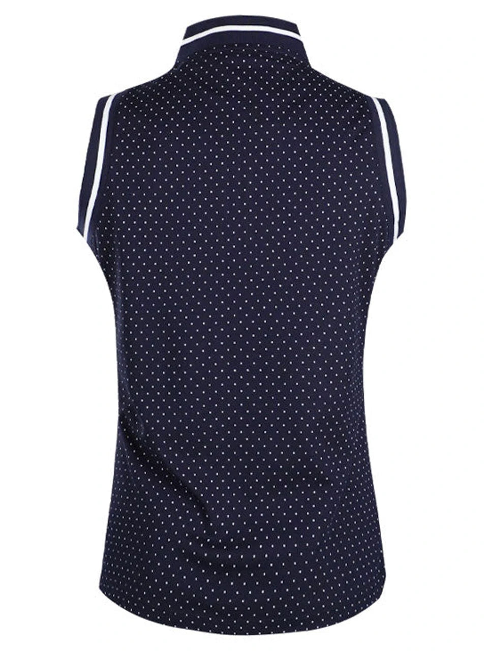 Calvin Klein Womens Camilla Printed Sleeveless Polo - Navy