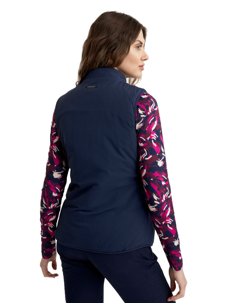 Calvin Klein Womens Faye Full Zip Gilet - Navy