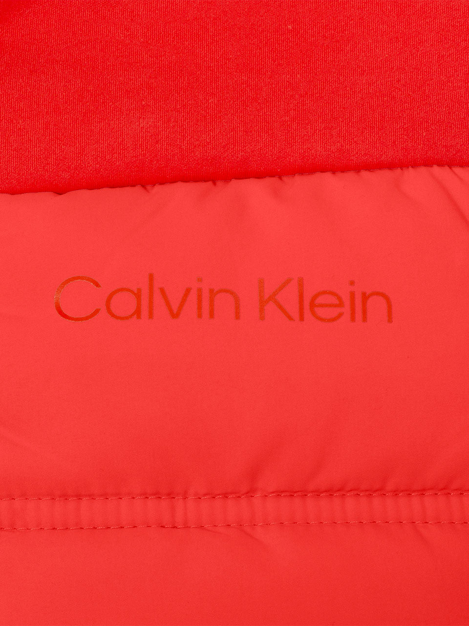 Calvin Klein Womens Hadleigh Hybrid Full Zip Gilet - Coral Red