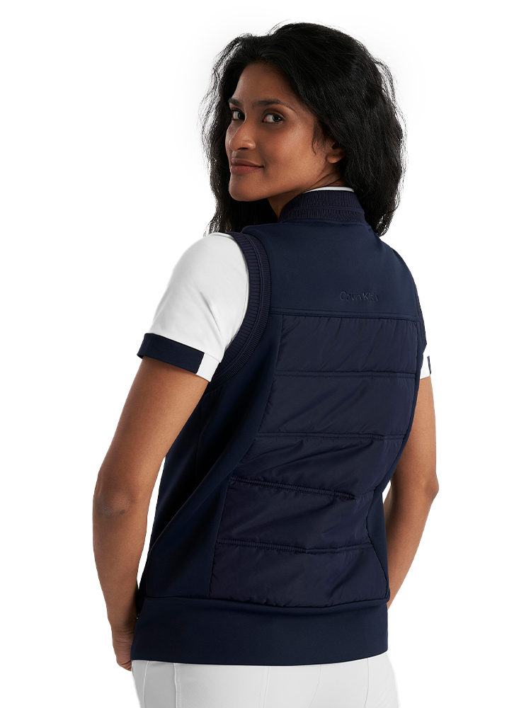 Calvin Klein Womens Hadleigh Hybrid Full Zip Gilet - Navy