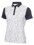 Calvin Klein Womens Harmony Printed Polo Shirt - White