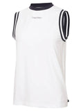 Calvin Klein Womens Leia Sleeveless Polo - White