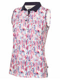 Calvin Klein Womens Manelle Sleeveless Polo - Glitch Print