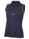 Calvin Klein Womens Manelle Sleeveless Polo - Navy