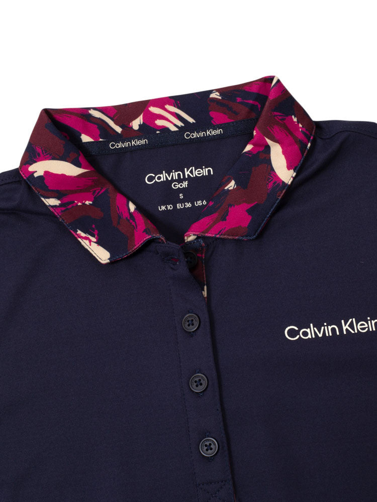 Calvin Klein Womens Vesey Short Sleeve Polo - Navy