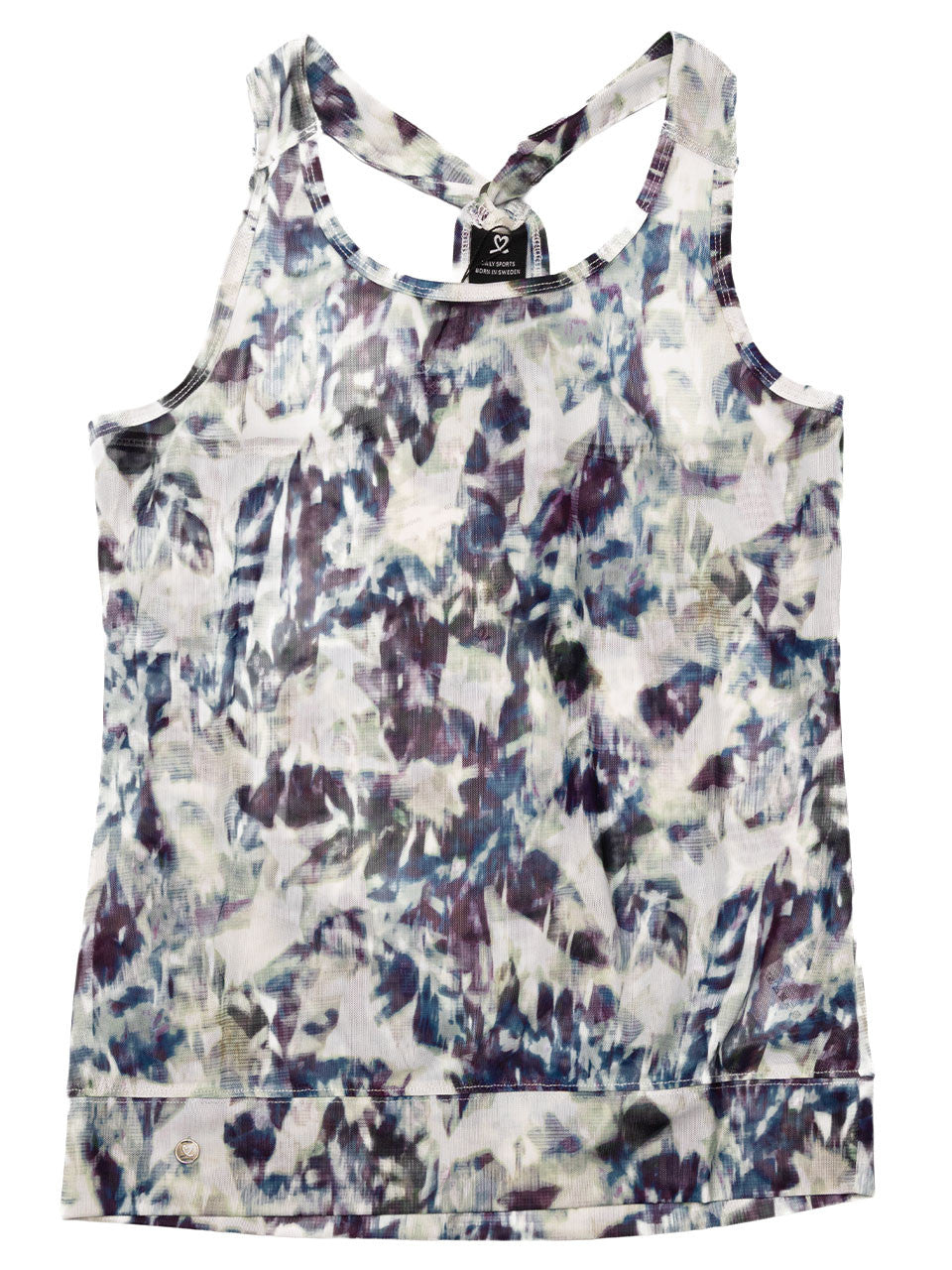 Daily Sports Women's Printed Loose Fit Tank - White