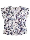 Daily Sports Women's Printed Loose Fit Tee - White
