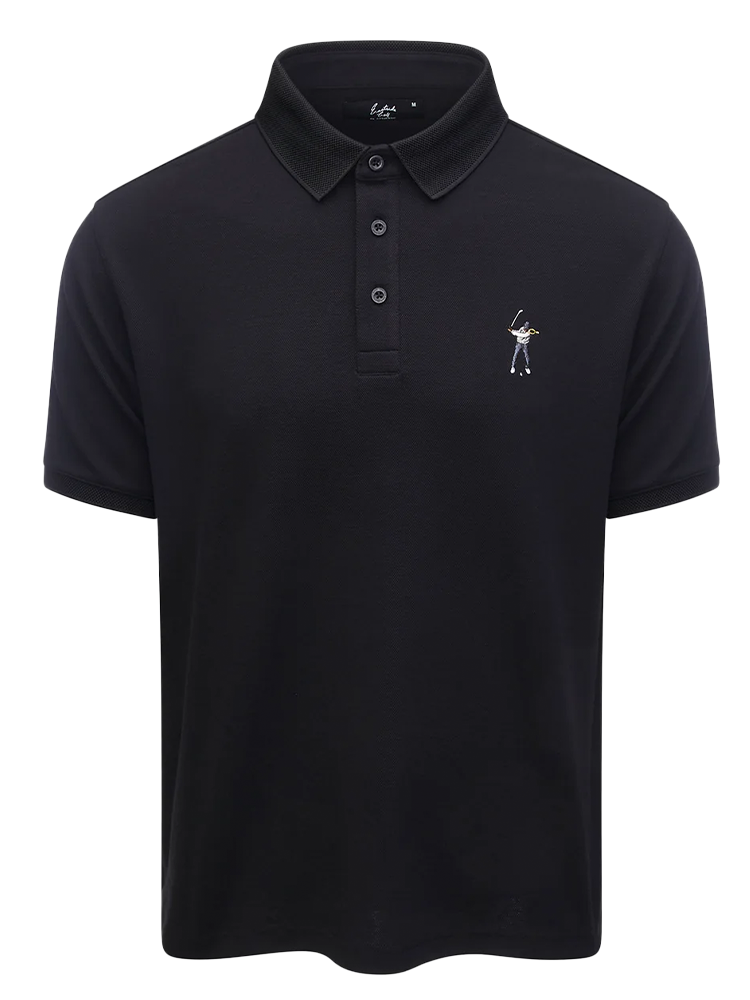 Eastside Golf Core Pique Golf Polo - Black