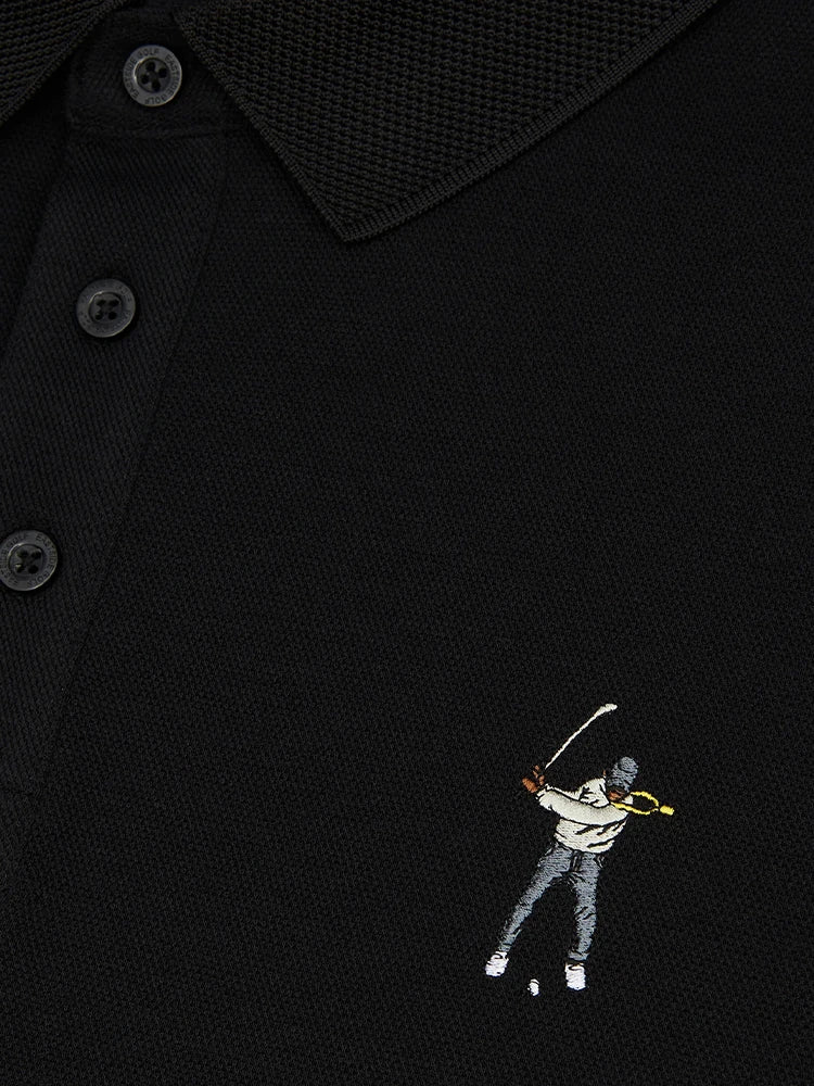 Eastside Golf Core Pique Golf Polo - Black