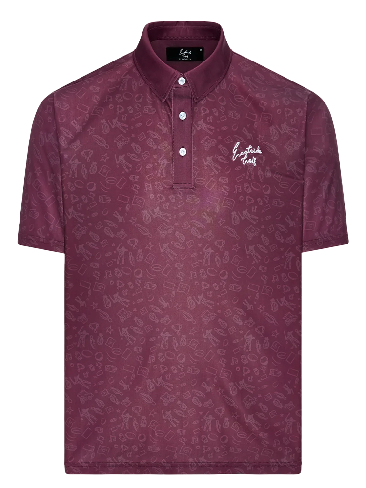 Eastside Golf Doodle Sketch Signature Polo - Fig Doodle