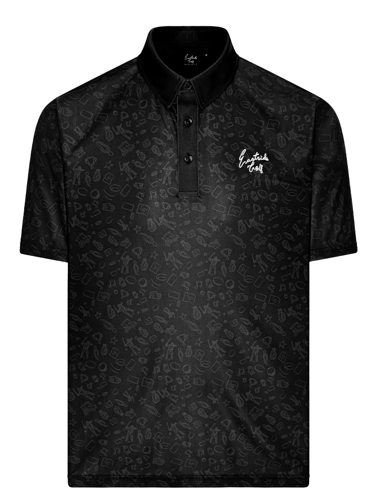 Eastside Golf Signature Golf Polo - Black/Charcoal Grey