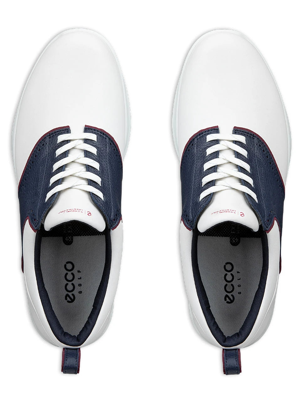 Ecco M S-Casual Golf Shoes - White/Navy