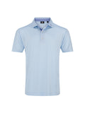 FootJoy Deco Diamond Print Lisle Polo Shirt (Athletic Fit) - Ice Water/Peri