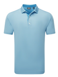 FootJoy Deco Diamond Print Lisle Polo Shirt (Athletic Fit) - Air Blue