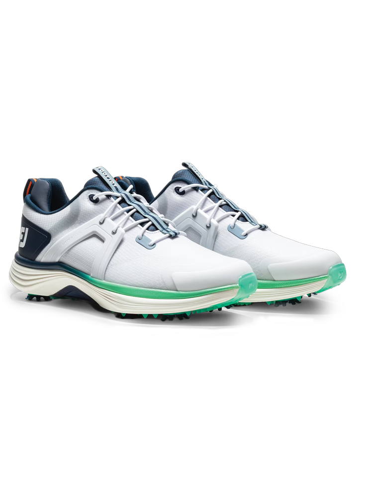 FootJoy HyperFlex Golf Shoes - White/Navy/Green