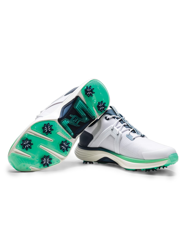 FootJoy HyperFlex Golf Shoes - White/Navy/Green