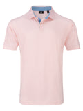 FootJoy Irongate Print Lisle Polo Shirt (Athletic Fit) - White/Orange