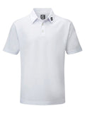FootJoy Junior Boys Solid Pique Polo - White