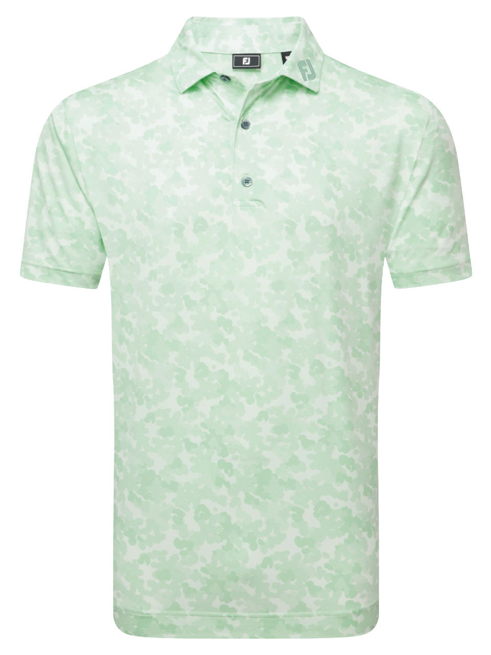 FootJoy Pop Camo Lisle Polo Shirt (Athletic Fit) - Pistachio